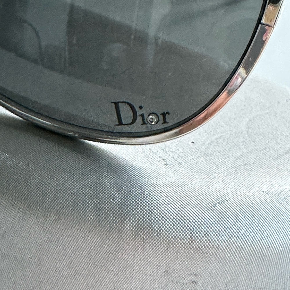 Vintage Hard Dior 1 Silver Sunglasses with Case - Picture 4 of 10